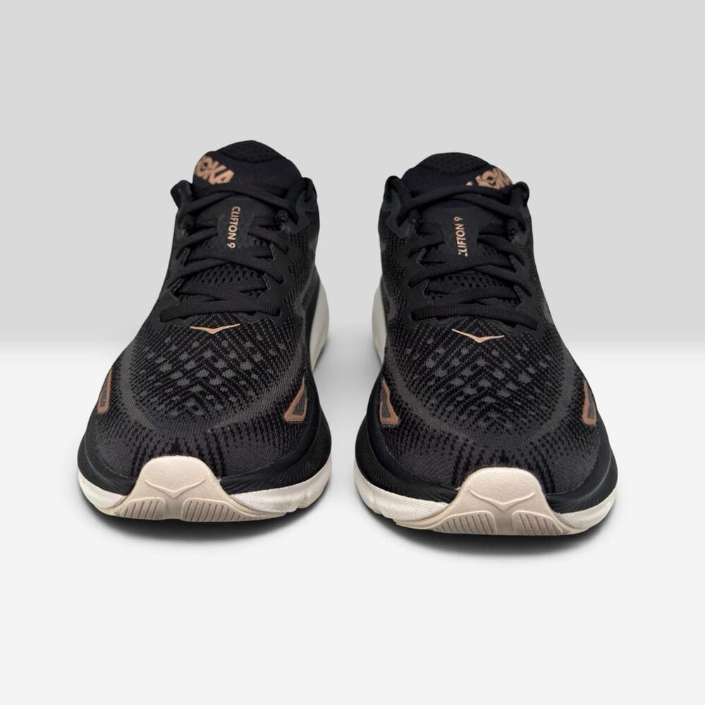 Hoka One One Clifton 9 Women's Size 8 B Black Rose Gold Running Shoes Sneakers - Picture 6 of 16